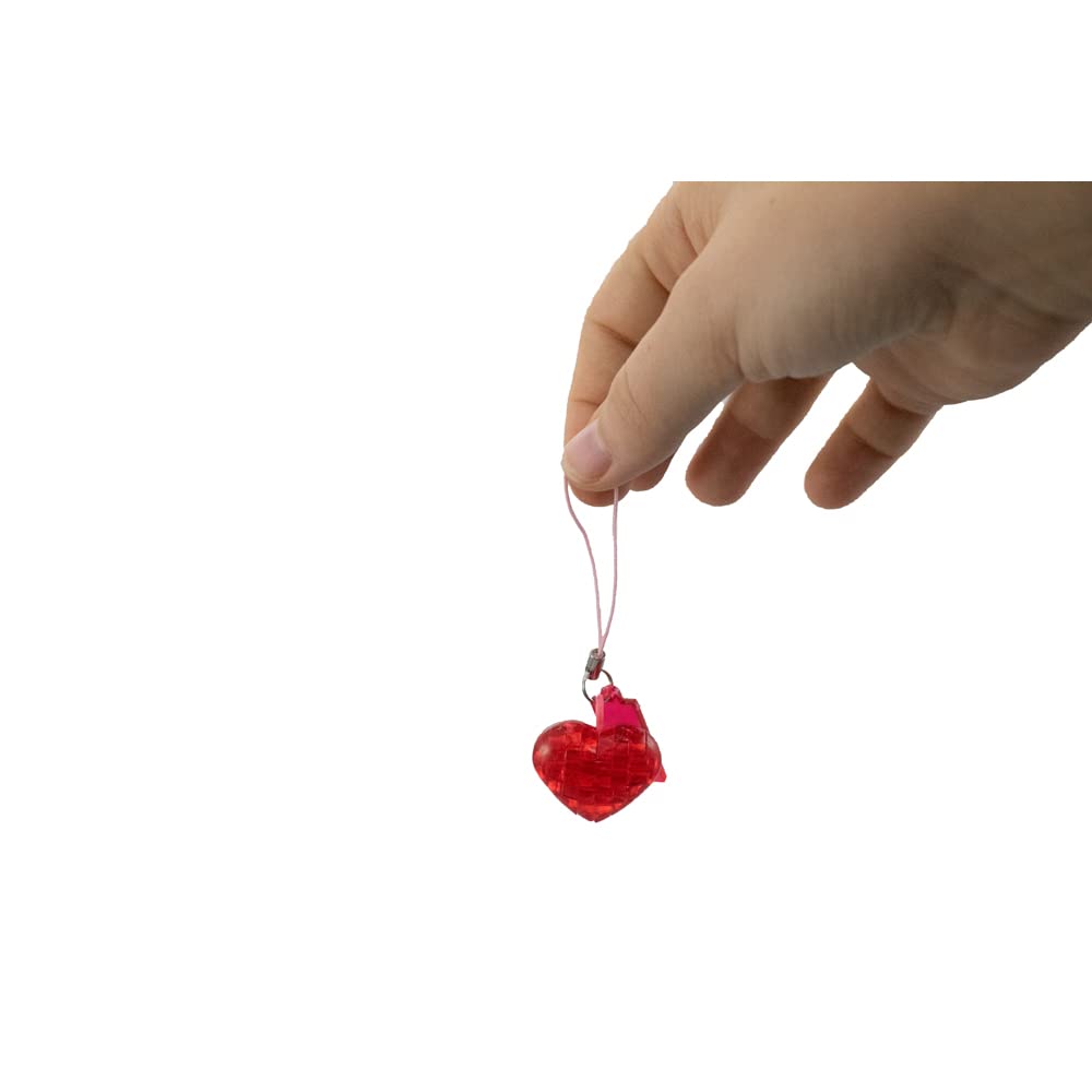 y♡Crystal Amazon.com: Crystal Puzzle | 3D Mini Heart Red | Transparent